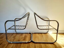 Mid-century csővázas fotel, karosszék
