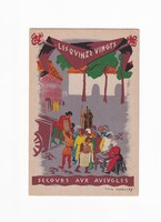 Artist postcard paul lavalley 1940-1944 (les quinze vingts) postal clerk