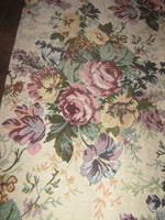 Gyönyörű szőttes vintage rózsás rojtos futó asztalközép