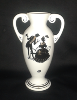 Remoan porcelain painting: amphora vase 26 cm