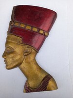 Pharaoh wall decoration! Made of brass. 19X11 cm