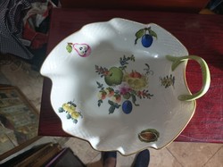 Herend porcelain bowl, with fruit pattern, size 18 cm.