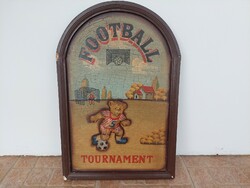 3 d football Country Corner” kép fa alapon dekor 60 x 40 cm