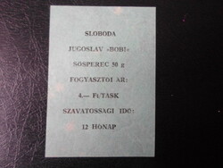 Product label.