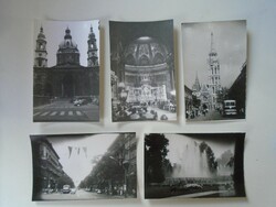 D198602  Régi fotók (5 db) Budapest  -Bazilika- Andrássy út - Margit sziget -Mátyás templom    1960k