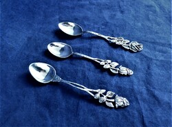 Very nice, antique silver coffee spoons, German, ca. 1890!!!