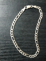 Uniszex ezüst karkötő - 19.5 cm