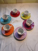 Színes kávés készlet porcelán