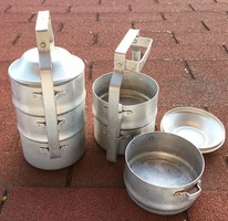 Vintage aluminum food barrel