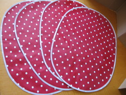 Polka dot tablecloth, placemat set of 4