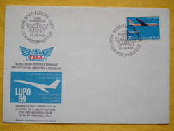 1969. Switzerland fdc - 50 years of airmail