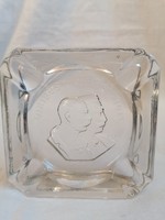 Viribus unitis glass ashtray József Ferenc and Kaiser William 1914-1915