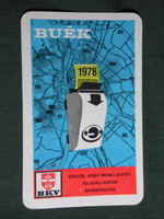Card calendar, bkv transport company, Budapest, graphic designer, 1978