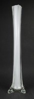 1O979 large mid century white glass vase fiber vase 40 cm