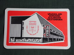 Card calendar, vác food abc store, graphic artist, 1978