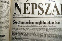 1993 X 16 / people's freedom / newspaper - Hungarian / daily. No.: 25672