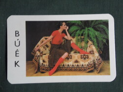Card calendar, röltex textile store Budapest, carpet, erotic female model, 1982