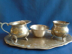 Antique baroque sterling silver patina old pieces consists of 4 parts