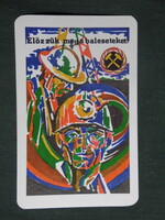 Card calendar, miners' union, graphic artist, 1982
