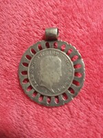 V. Ferdinand 20 krajcár 1848 a, turned into a medallion