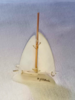 Balatonföldvár Memorial Sailboat, Retro Balaton Souvenir Ship