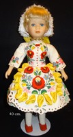 Kalocsai porcelain doll
