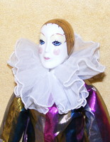 Venetian carnival porcelain doll