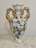 Pierced antique vase by Zsolnay Fischer