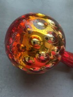 Old, thick glass rose ball, a special feature with a sumptuous color gradient