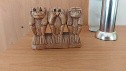 (K) Kis faszobor 3 majom