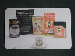 Card calendar, bév zamat coffee and biscuit factory, 1988