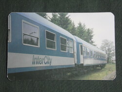 Kártyanaptár, MÁV,vasút,Inter City mozdony szerelvény, 1992