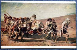 Antique painting artist postcard cormon -káin