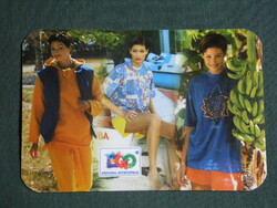 Card calendar, ego sport, clothing, fashion, erotic female model, 1998