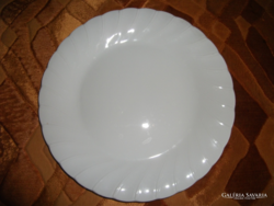 Bone white sheffield fine kept in display case, white fine porcelain large flat serving plate, normal
