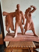 Large Olcsai Kiss Zoltán sculpture group