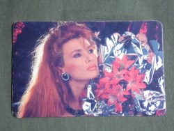 Card calendar, villiért industrial goods stores, erotic female model, 1992