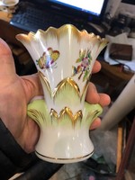 Herendi Viktória mintás váza, porcelán, 13 cm-es magasságú