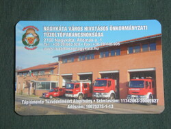Card calendar, Nagykáta fire department, fire truck, 2012
