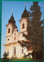 Tihany, Apátsági templom, postatiszta képeslap, 1985