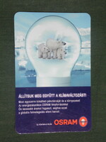 Card calendar, osram lighting technology, polar bear, 2008