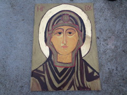 Icon with a portrait of the Virgin Mary