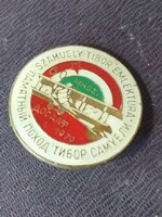 1979. "Szamuely Tibor emléktúra" magyar és cirill betűs műgyantás, fém kitűző (30mm)