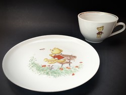 Colditz gyerek macis csésze és tányér retro német GDR