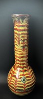 Retro ceramic vase with applied art label