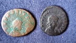 Honorius és Arcadius!!! Az első nyugat- és kelet-római császár | 2 db római érem