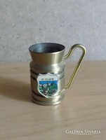 Austria st. Gilgen commemorative metal tiny jug 3 cm (1 / p)