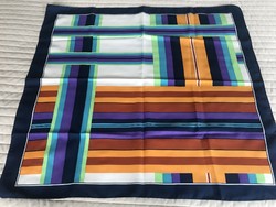 Vintage scarf with beautiful bright colors, 66 x 63 cm
