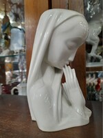 Rare large German, germany ilmenau metzler & ortloff madonna bust porcelain figure. 22 Cm.
