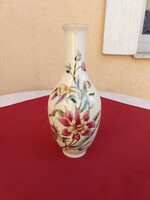 Zsolnay hosszú nyakú orchideás  váza,,27 cm,,,Hibátlan!  Minimál ár nélkül!
